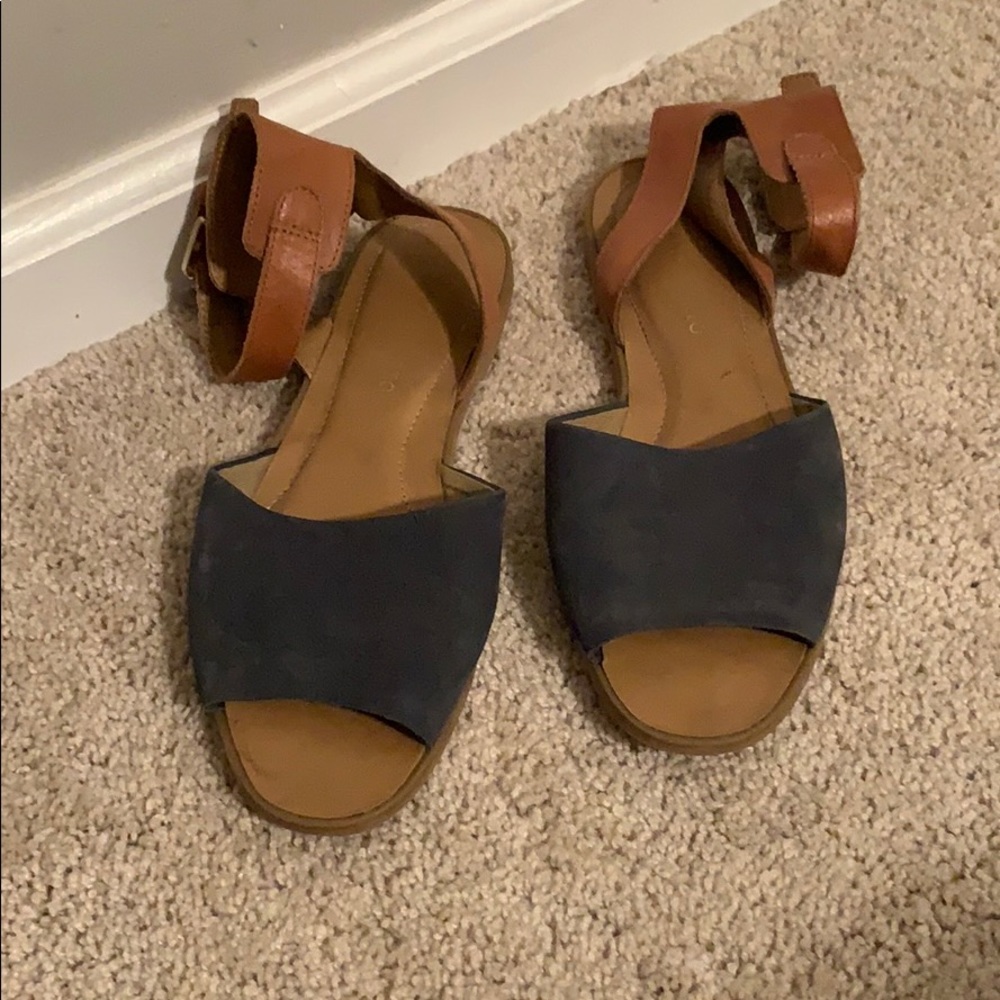two toned sandals